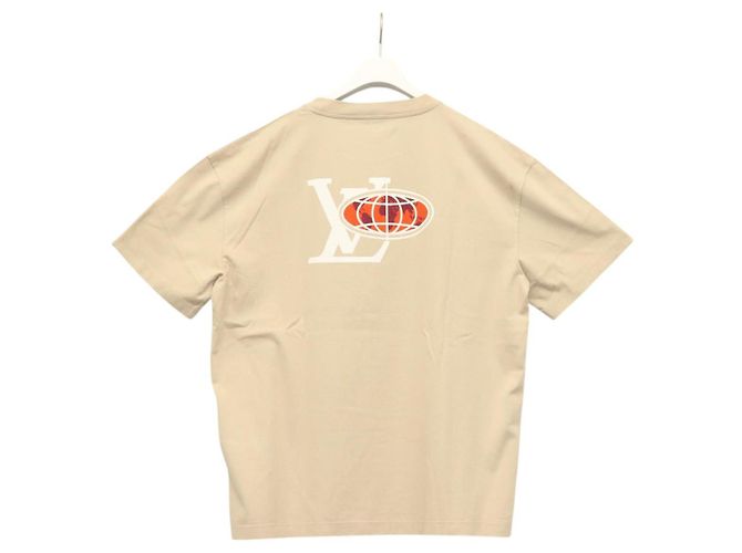 Camiseta de algodón beige LOUIS VUITTON LV Auth ym008M - vista 2
