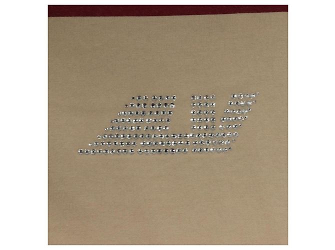 Camiseta de algodón beige LOUIS VUITTON LV Auth ym008M - vista 4