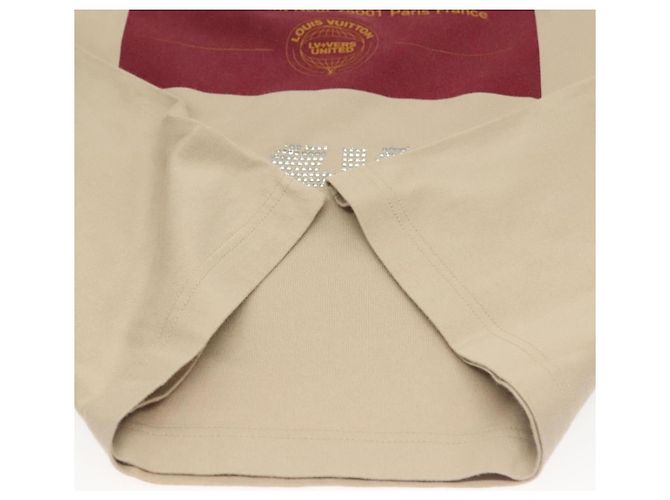 Camiseta de algodón beige LOUIS VUITTON LV Auth ym008M - vista 7