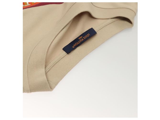 Camiseta de algodón beige LOUIS VUITTON LV Auth ym008M - vista 8