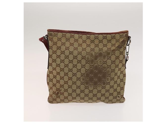 Gucci Borsa a spalla GG Canvas GG Supreme in PVC Canvas 2Set Beige Nero Auth bs26435 - vista 10