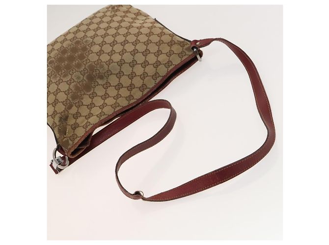 Gucci Borsa a spalla GG Canvas GG Supreme in PVC Canvas 2Set Beige Nero Auth bs26435 - vista 13