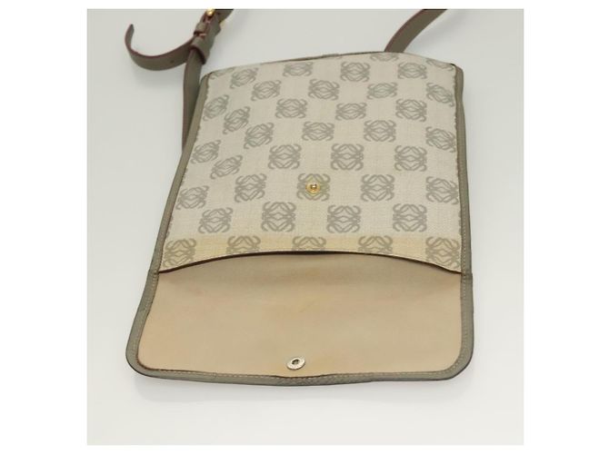 LOEWE Borsa a Spalla Anagram PVC Grigio Oro Auth bs26893 Marrone D'oro - vista 10