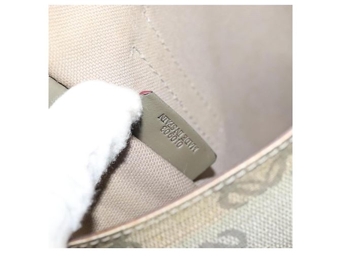 LOEWE Borsa a Spalla Anagram PVC Grigio Oro Auth bs26893 Marrone D'oro - vista 12