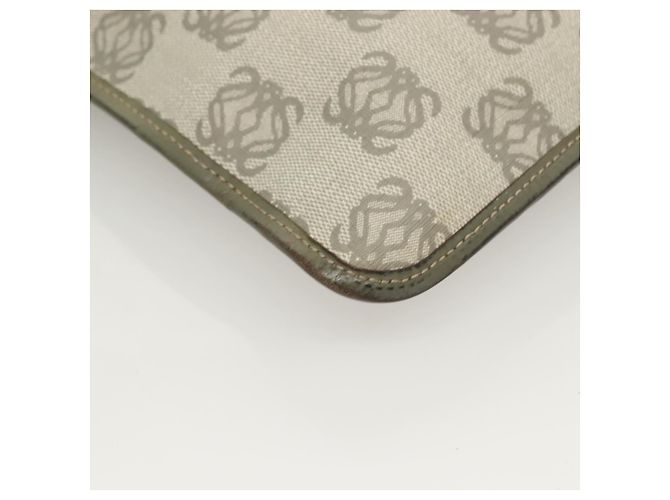 LOEWE Borsa a Spalla Anagram PVC Grigio Oro Auth bs26893 Marrone D'oro - vista 14