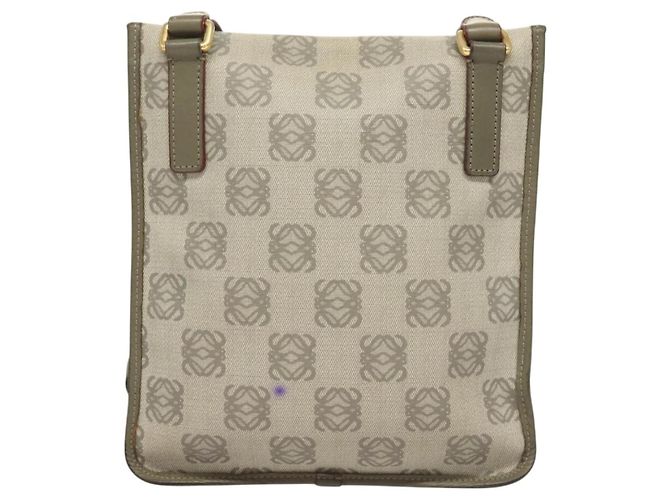 LOEWE Borsa a Spalla Anagram PVC Grigio Oro Auth bs26893 Marrone D'oro - vista 2