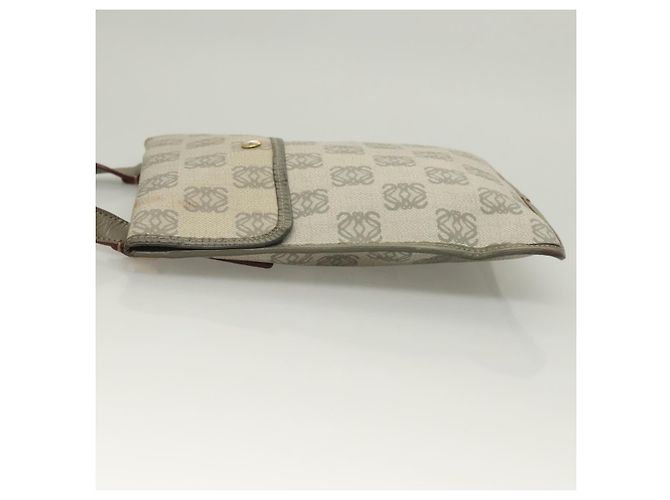 LOEWE Borsa a Spalla Anagram PVC Grigio Oro Auth bs26893 Marrone D'oro - vista 5