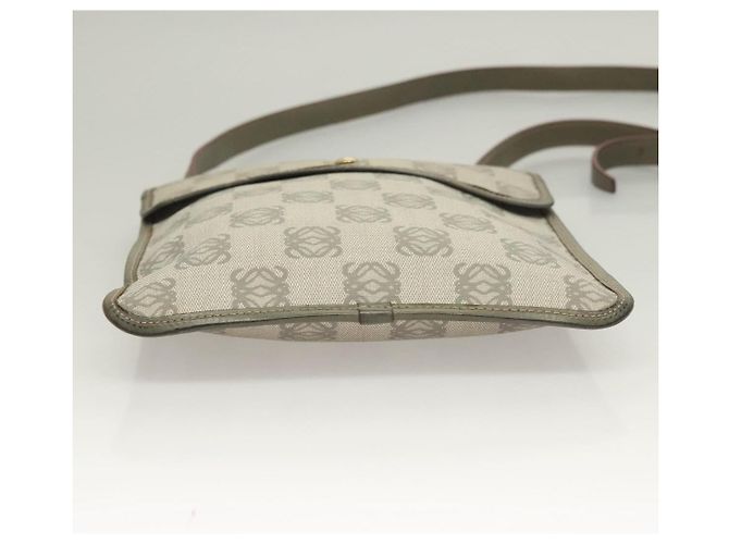 LOEWE Borsa a Spalla Anagram PVC Grigio Oro Auth bs26893 Marrone D'oro - vista 6