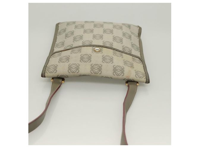 LOEWE Borsa a Spalla Anagram PVC Grigio Oro Auth bs26893 Marrone D'oro - vista 7