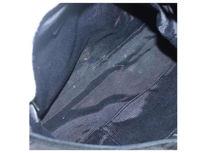 Borsa Gancini in tela e pelle nera argento di Salvatore Ferragamo Auth bs26905 Nero - vista 10