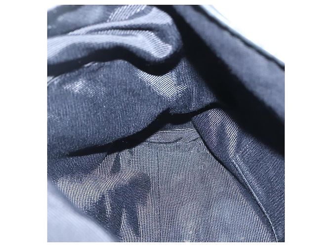Borsa Gancini in tela e pelle nera argento di Salvatore Ferragamo Auth bs26905 Nero - vista 17