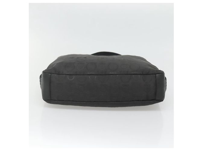 Borsa Gancini in tela e pelle nera argento di Salvatore Ferragamo Auth bs26905 Nero - vista 5