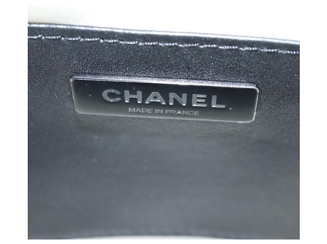 CHANEL Schultertasche Star Chain Satin Weiß Gold CC Auth 125991SM Golden - Ansicht 22