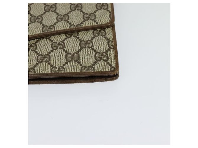 Bolso de Hombro GUCCI GG Supreme Web Sherry Line PVC Beige Oro Auth BA3358 Dorado - vista 15