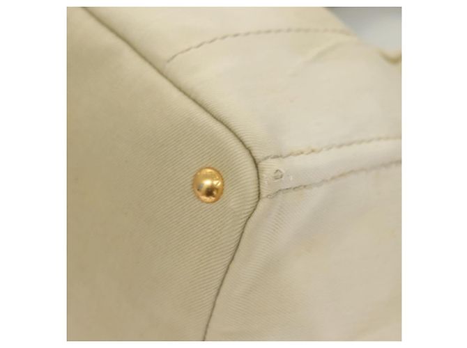 PRADA Canapa MM Borsa a Mano Tela Beige Oro Auth bs26853 D'oro - vista 15