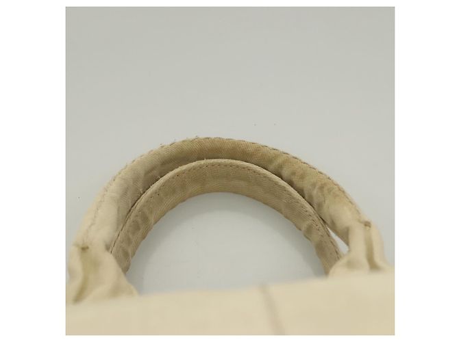 PRADA Canapa MM Borsa a Mano Tela Beige Oro Auth bs26853 D'oro - vista 9