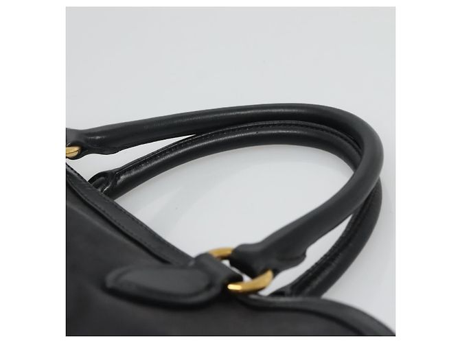 PRADA Borsa a mano in tela 2 vie Nero Oro Auth 125699 D'oro - vista 8