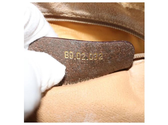 GUCCI GG Supreme Web Sherry Line Borsa PVC Beige Oro 89 02 032 Auth ep9229 D'oro - vista 12