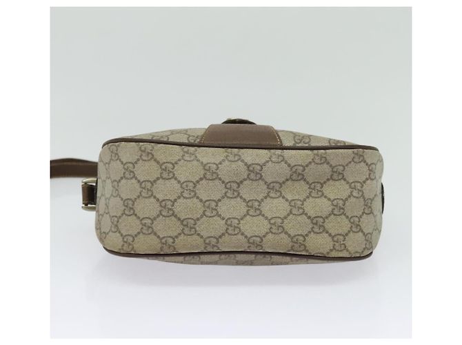 GUCCI GG Supreme Web Sherry Line Borsa PVC Beige Oro 89 02 032 Auth ep9229 D'oro - vista 5