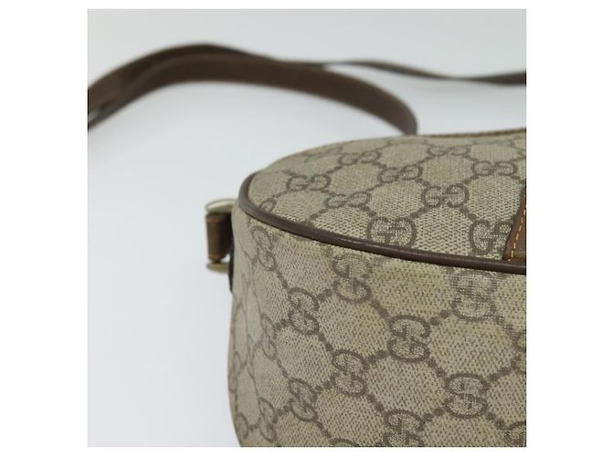 GUCCI GG Supreme Web Sherry Line Borsa PVC Beige Oro 89 02 032 Auth ep9229 D'oro - vista 9