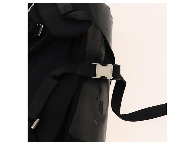 PRADA Sport-Rucksack aus schwarzer Baumwolle mit silberner Authentizität bs26584 - Ansicht 17