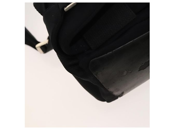 PRADA Sport-Rucksack aus schwarzer Baumwolle mit silberner Authentizität bs26584 - Ansicht 22