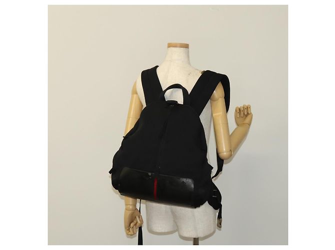 PRADA Sport-Rucksack aus schwarzer Baumwolle mit silberner Authentizität bs26584 - Ansicht 28