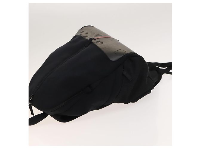 PRADA Sport-Rucksack aus schwarzer Baumwolle mit silberner Authentizität bs26584 - Ansicht 4