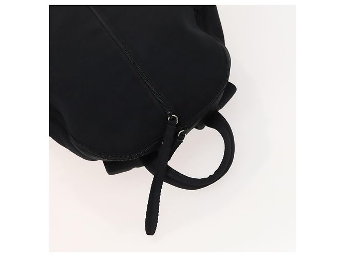 PRADA Sport-Rucksack aus schwarzer Baumwolle mit silberner Authentizität bs26584 - Ansicht 6