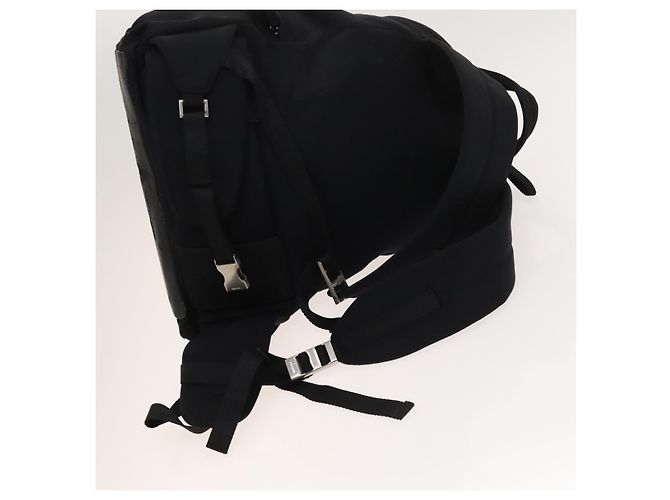 PRADA Sport-Rucksack aus schwarzer Baumwolle mit silberner Authentizität bs26584 - Ansicht 7