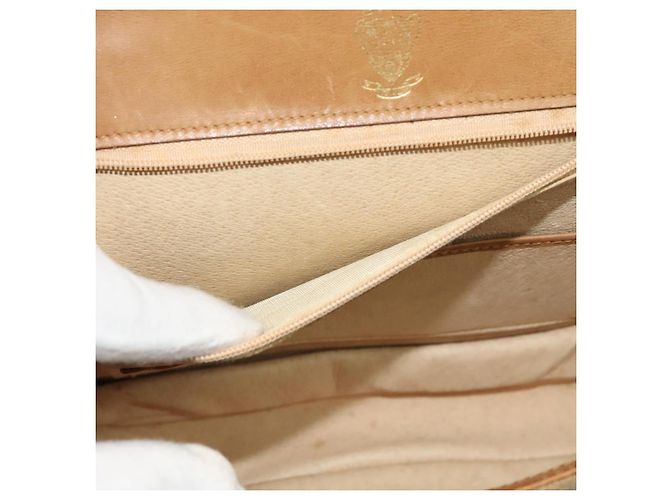 Gucci Borsa a spalla Micro GG in tela beige e oro Auth BA3245 D'oro - vista 12