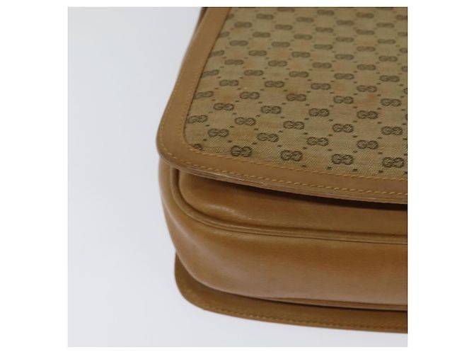 Gucci Borsa a spalla Micro GG in tela beige e oro Auth BA3245 D'oro - vista 15