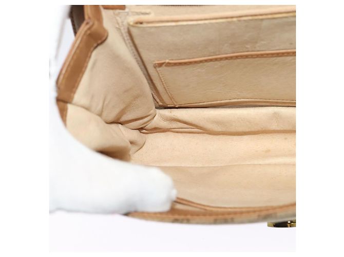 Gucci Borsa a spalla Micro GG in tela beige e oro Auth BA3245 D'oro - vista 19