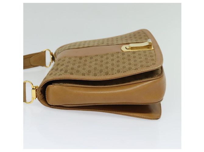 Gucci Borsa a spalla Micro GG in tela beige e oro Auth BA3245 D'oro - vista 3