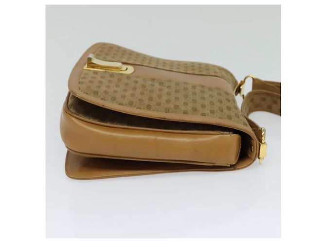 Gucci Borsa a spalla Micro GG in tela beige e oro Auth BA3245 D'oro - vista 4