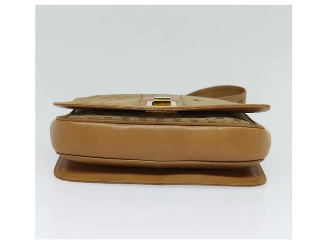 Gucci Borsa a spalla Micro GG in tela beige e oro Auth BA3245 D'oro - vista 5