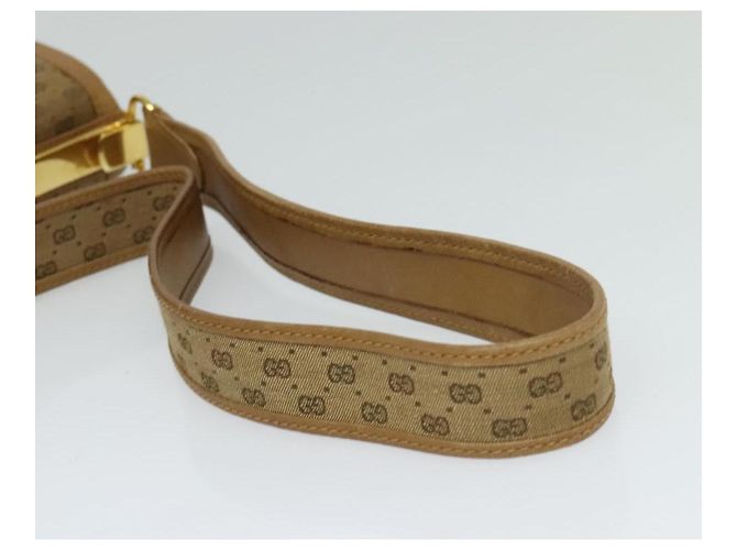 Gucci Borsa a spalla Micro GG in tela beige e oro Auth BA3245 D'oro - vista 7