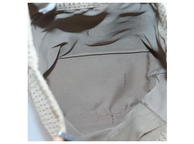FENDI Zucchino Canvas Handtasche aus Nylon Beige Silber Authentisch bs26890 - Ansicht 11
