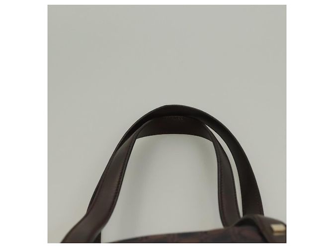 Borsa a mano Gancini in tela blu navy oro Auth BA3244 di Salvatore Ferragamo - vista 8