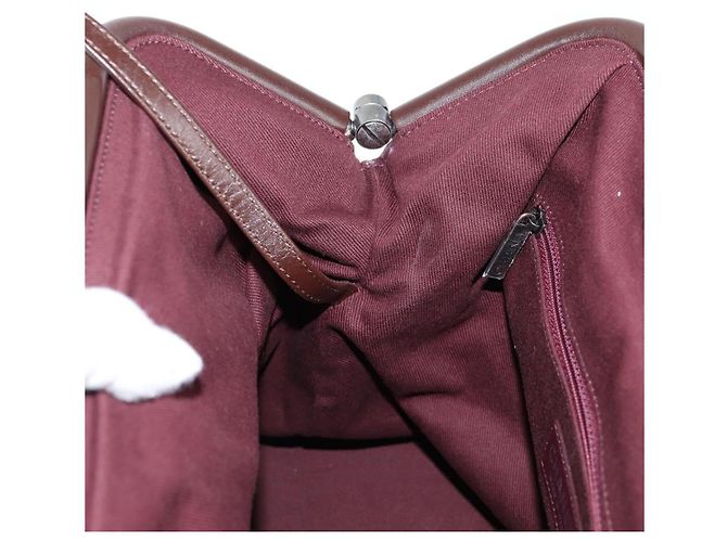 CHANEL Borsa a mano in tela e pelle ricamata graffiti khaki CC Auth 127134SM Cachi - vista 22
