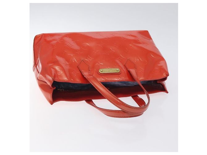 LOUIS VUITTON Vernis Wilshire PM Borsa a Mano Arancione Tramonto M93644 LV Auth BA3277 - vista 6