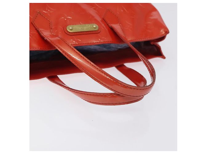 LOUIS VUITTON Vernis Wilshire PM Borsa a Mano Arancione Tramonto M93644 LV Auth BA3277 - vista 7