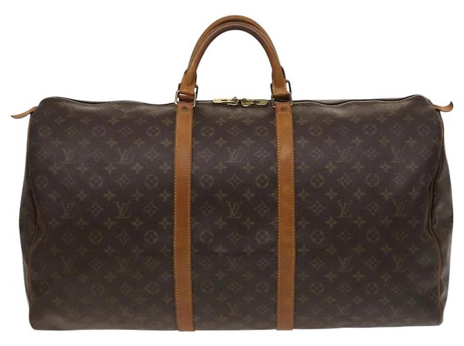 LOUIS VUITTON Monogram Keepall 60 Borsa Boston M41422 LV Auth 127361 Monogramma - vista 13