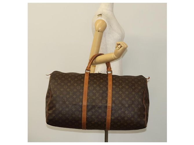 LOUIS VUITTON Monogram Keepall 60 Borsa Boston M41422 LV Auth 127361 Monogramma - vista 21