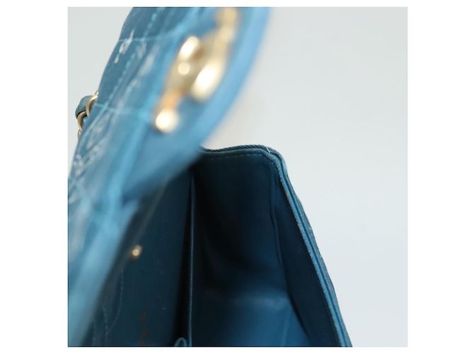Sac à épaule en toile matelassée Icon Line de CHANEL, bleu marine, doré, CC Auth 127540SV - vue 25