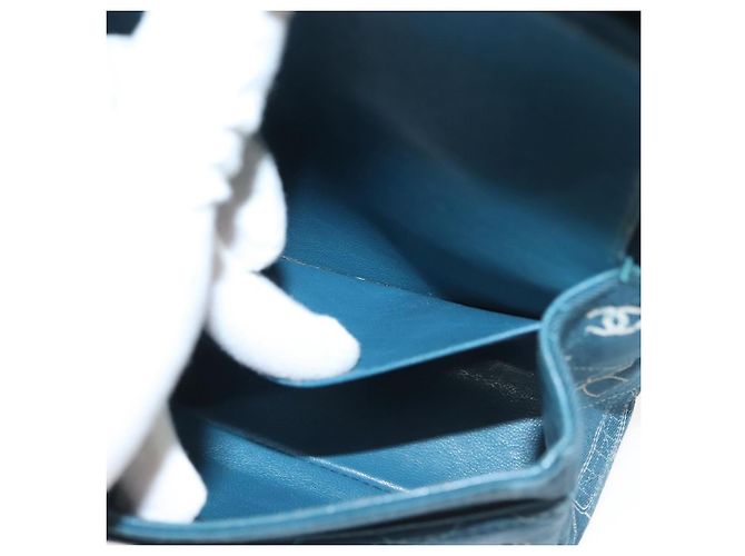 Sac à épaule en toile matelassée Icon Line de CHANEL, bleu marine, doré, CC Auth 127540SV - vue 27