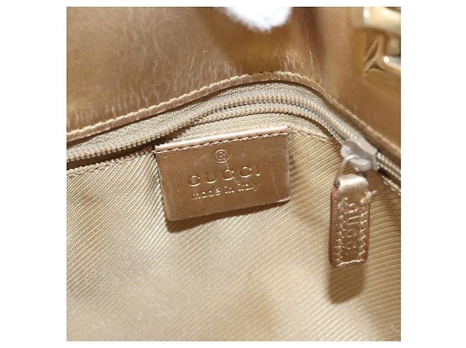 GUCCI GG Canvas Tote Bag Hellblau Gold 002 1099 Auth ti3205 Golden - Ansicht 18
