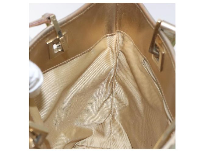 GUCCI GG Canvas Tote Bag Hellblau Gold 002 1099 Auth ti3205 Golden - Ansicht 20