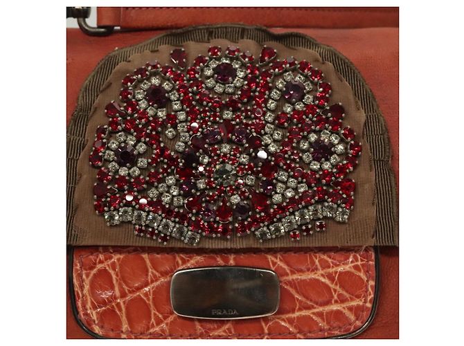 Prada Borsa a spalla in pelle rossa Auth KD264 Rosso - vista 18