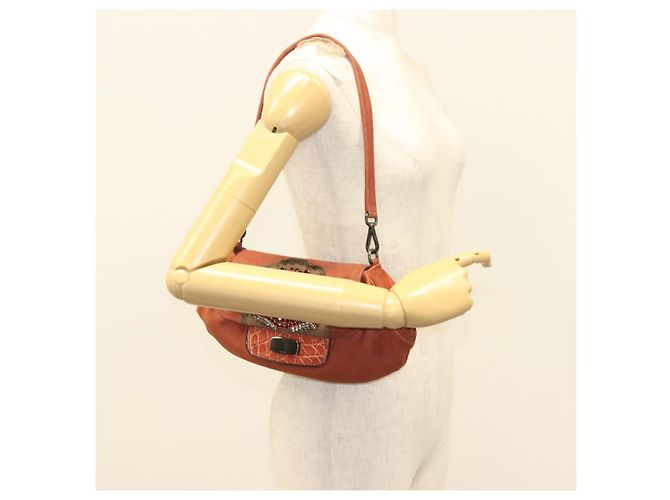 Prada Borsa a spalla in pelle rossa Auth KD264 Rosso - vista 25